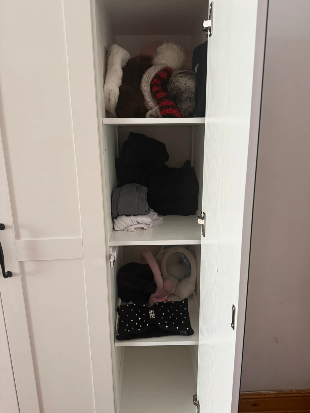White Wardrobe with Mirror and Drawers - photo 5