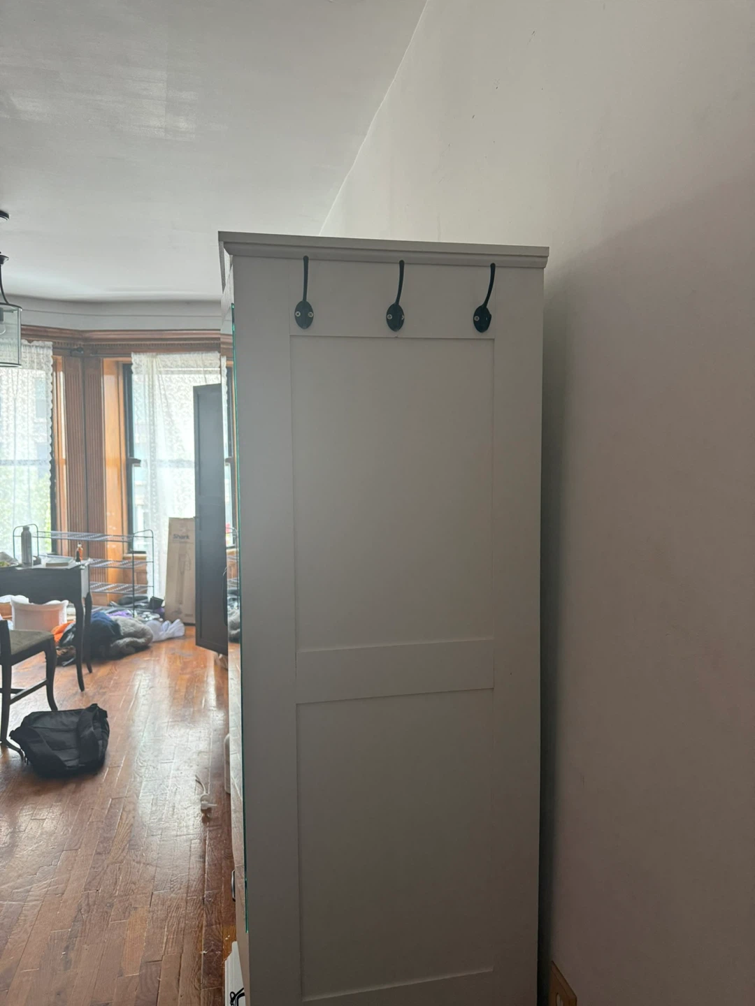 White Wardrobe with Mirror and Drawers - photo 3