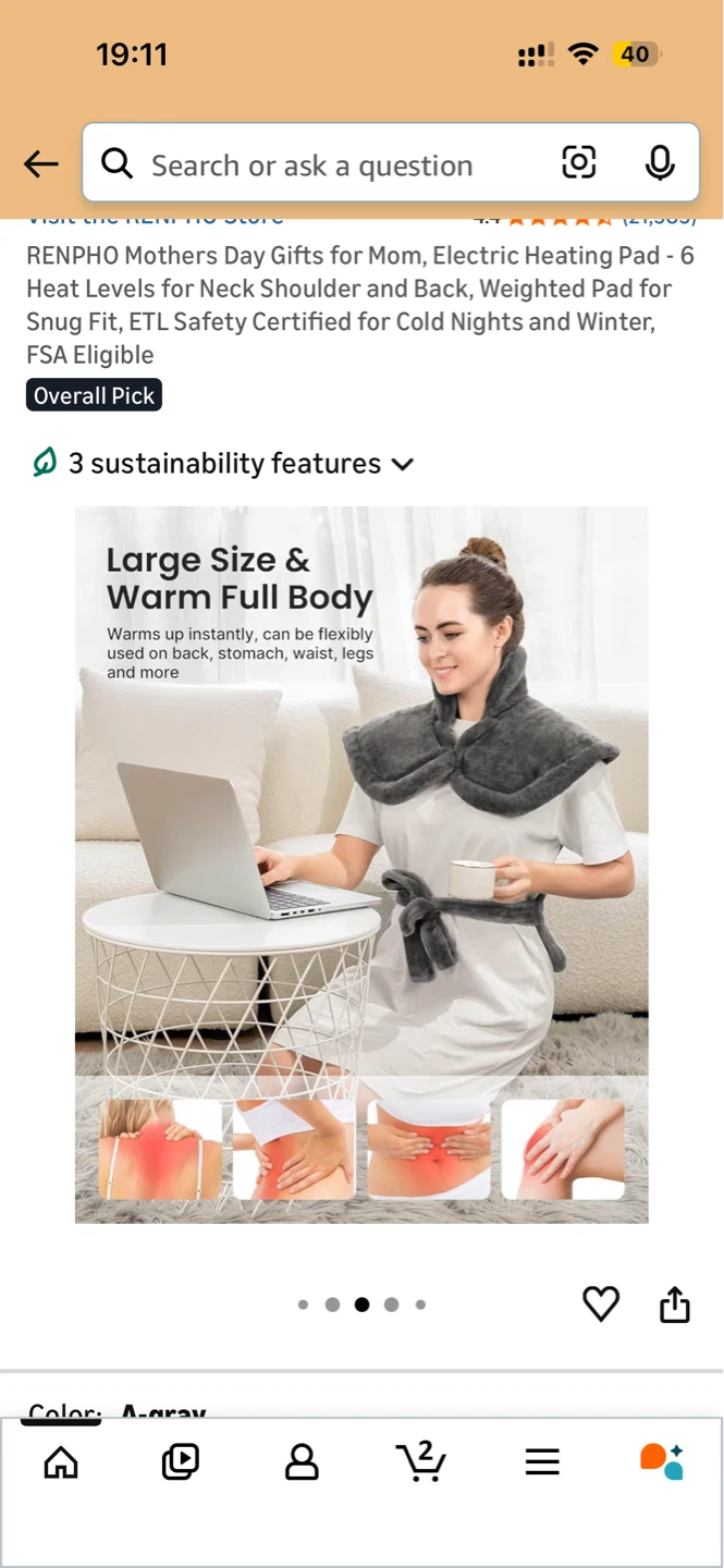 RENPHO Heated Neck and Shoulder Wrap