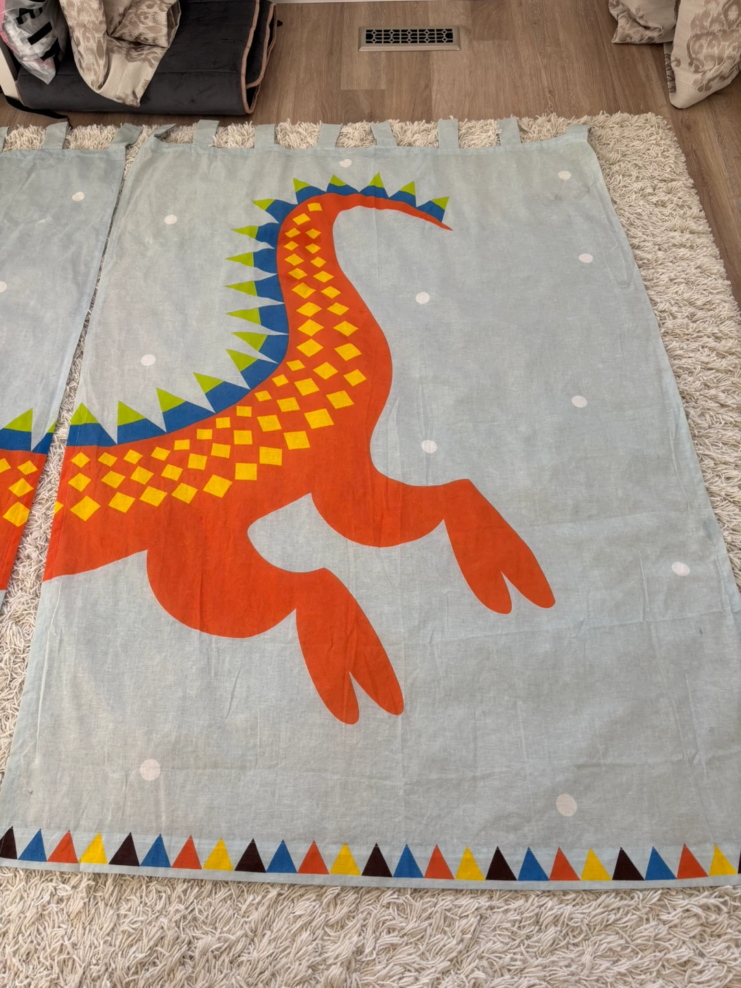 Set of Children’s IKEA Dinosaur Curtain Panels - photo 2