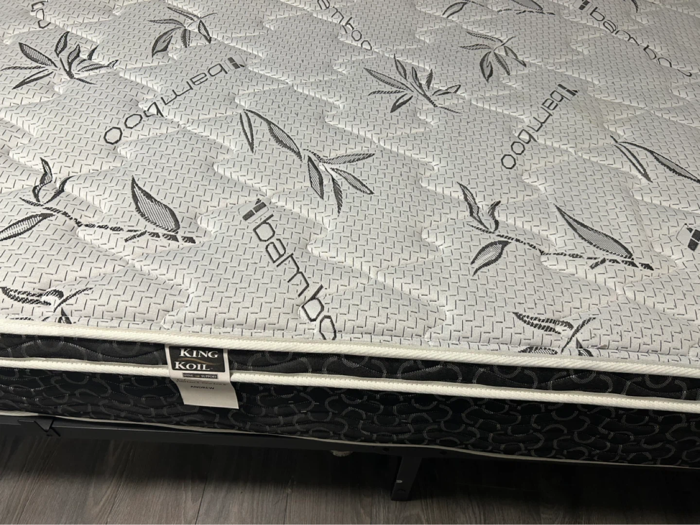 King Koil Bamboo Mattress with bed frame - photo 2