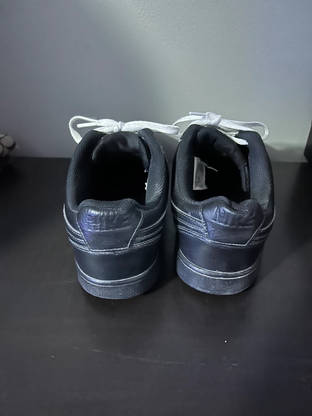 Nike Men's Black Leather Low Top Sneakers - photo 3