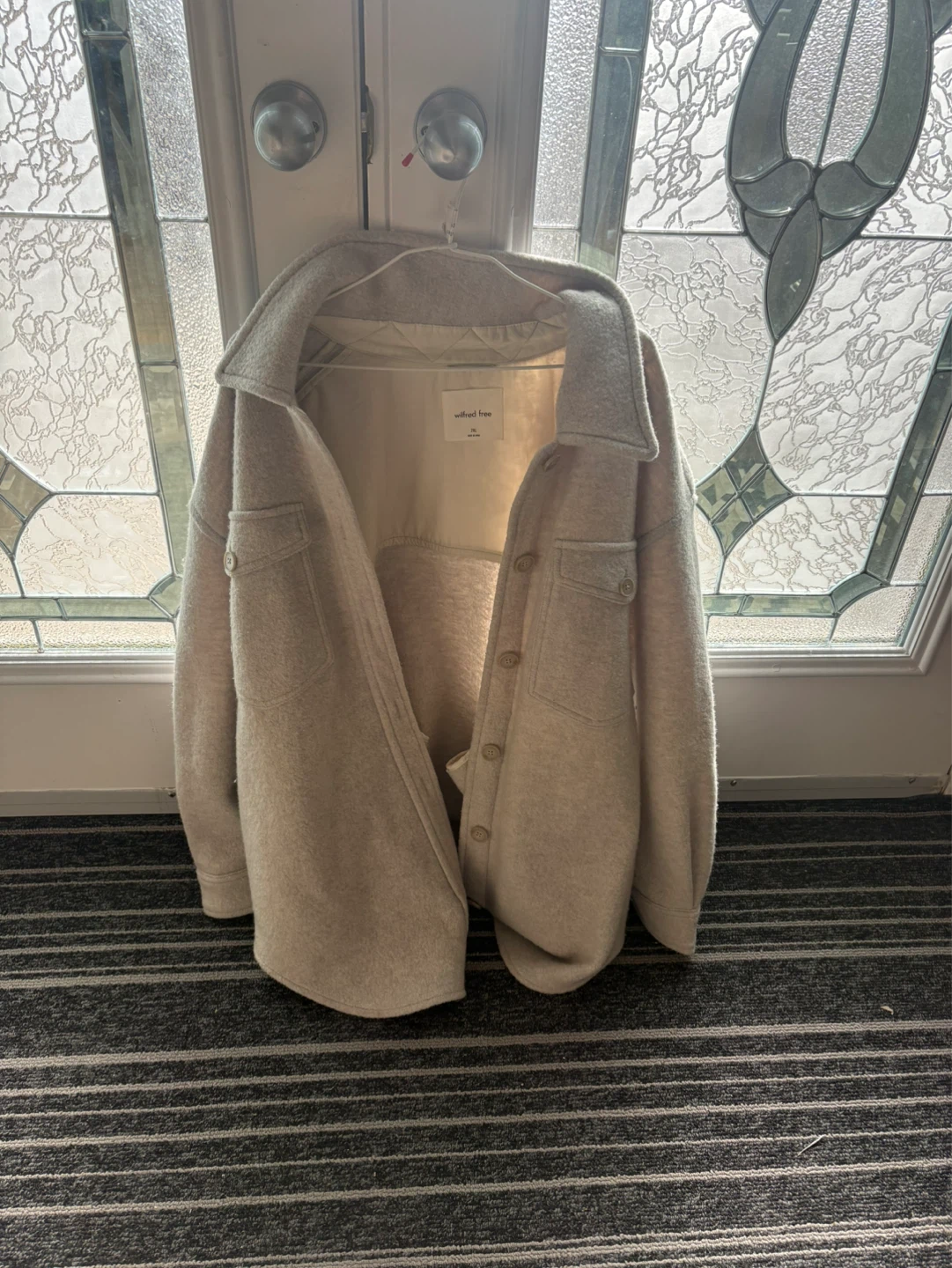 Wilfred Free Beige Shacket Size 2XL
