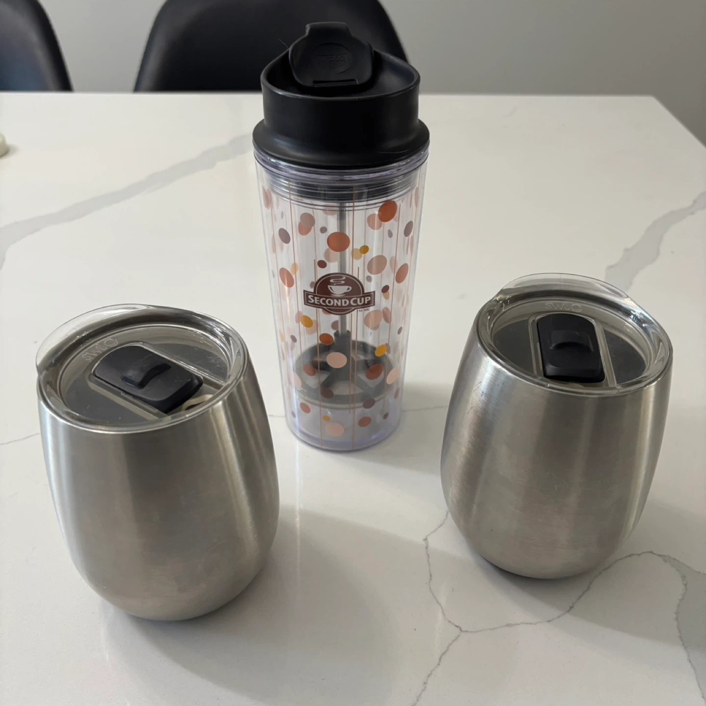 2 Swig Tumblers, 1 French Press
