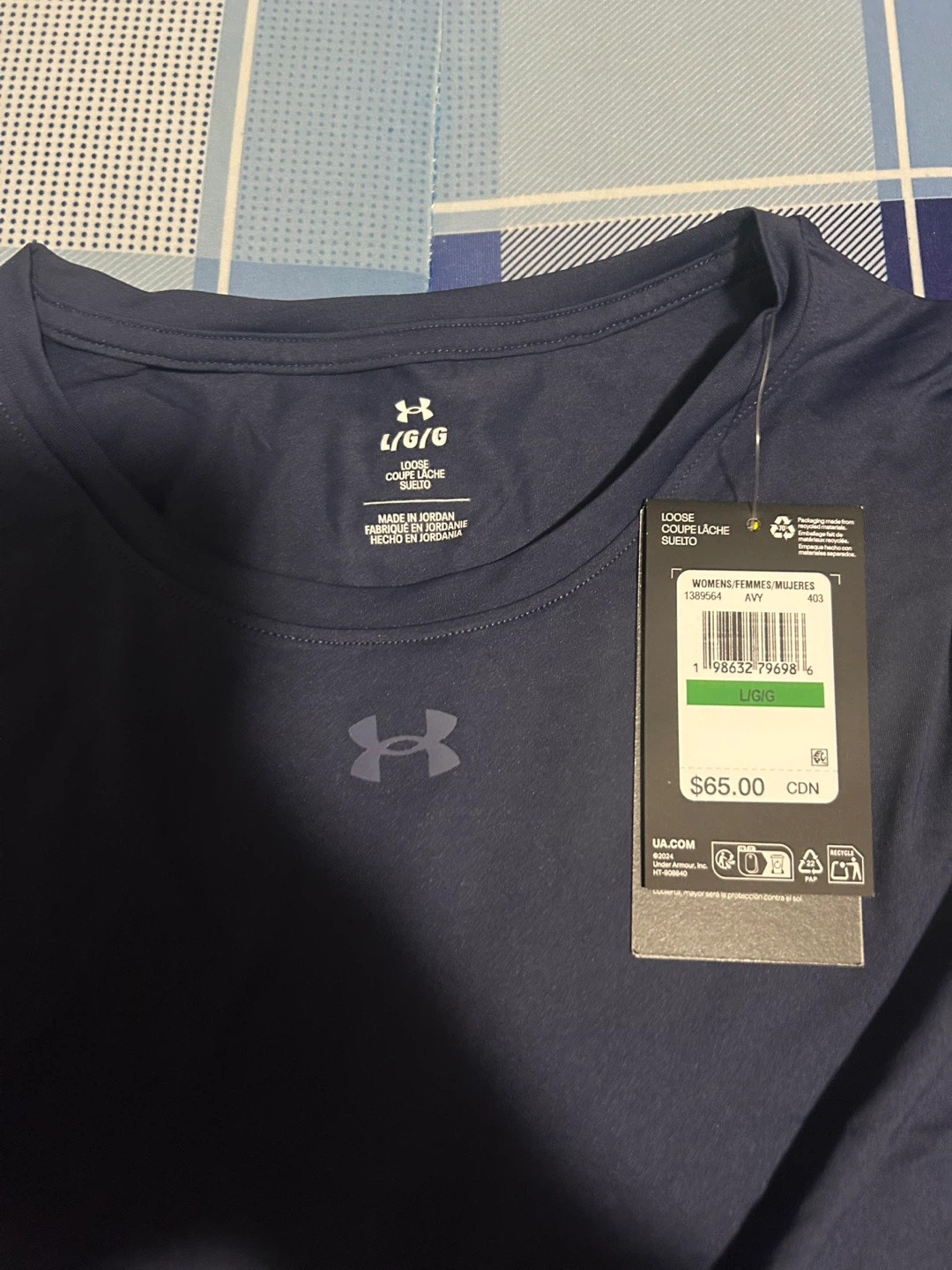 Under Armour Loose Fit T-Shirt - Navy Blue - L/G - photo 3