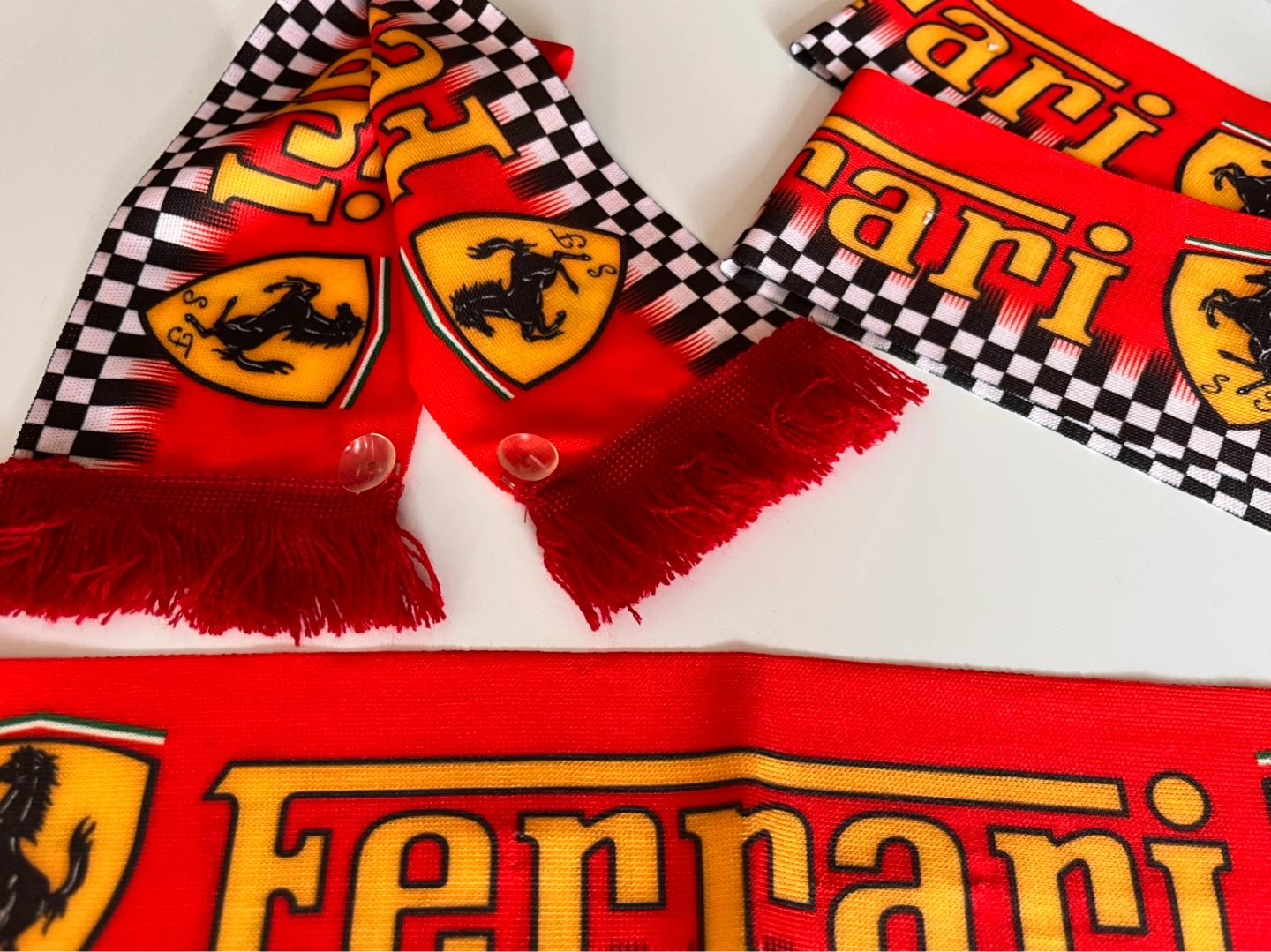 NEW — $10 each Ferarri 19” Scarf with suctions Car Accessories - photo 2