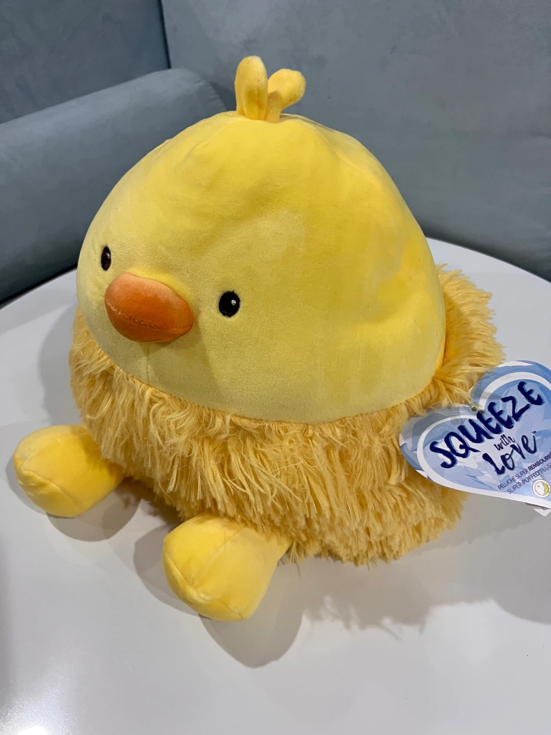 NEW — Squeeze with Love 10” Yellow Chick Plush Toy - photo 3