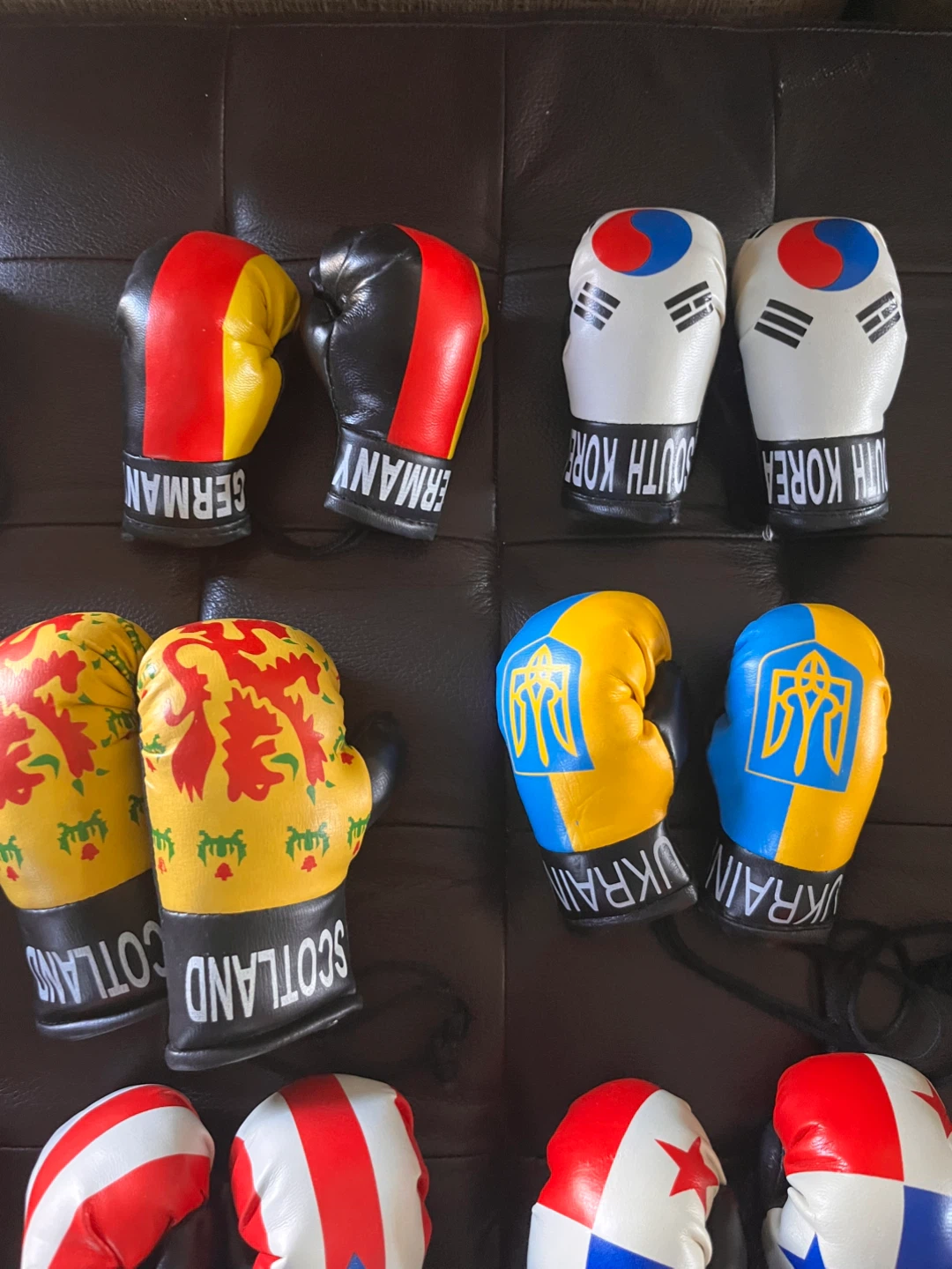 NEW — $10 Pair of Mini Boxing Gloves - International Flags Decor - photo 3