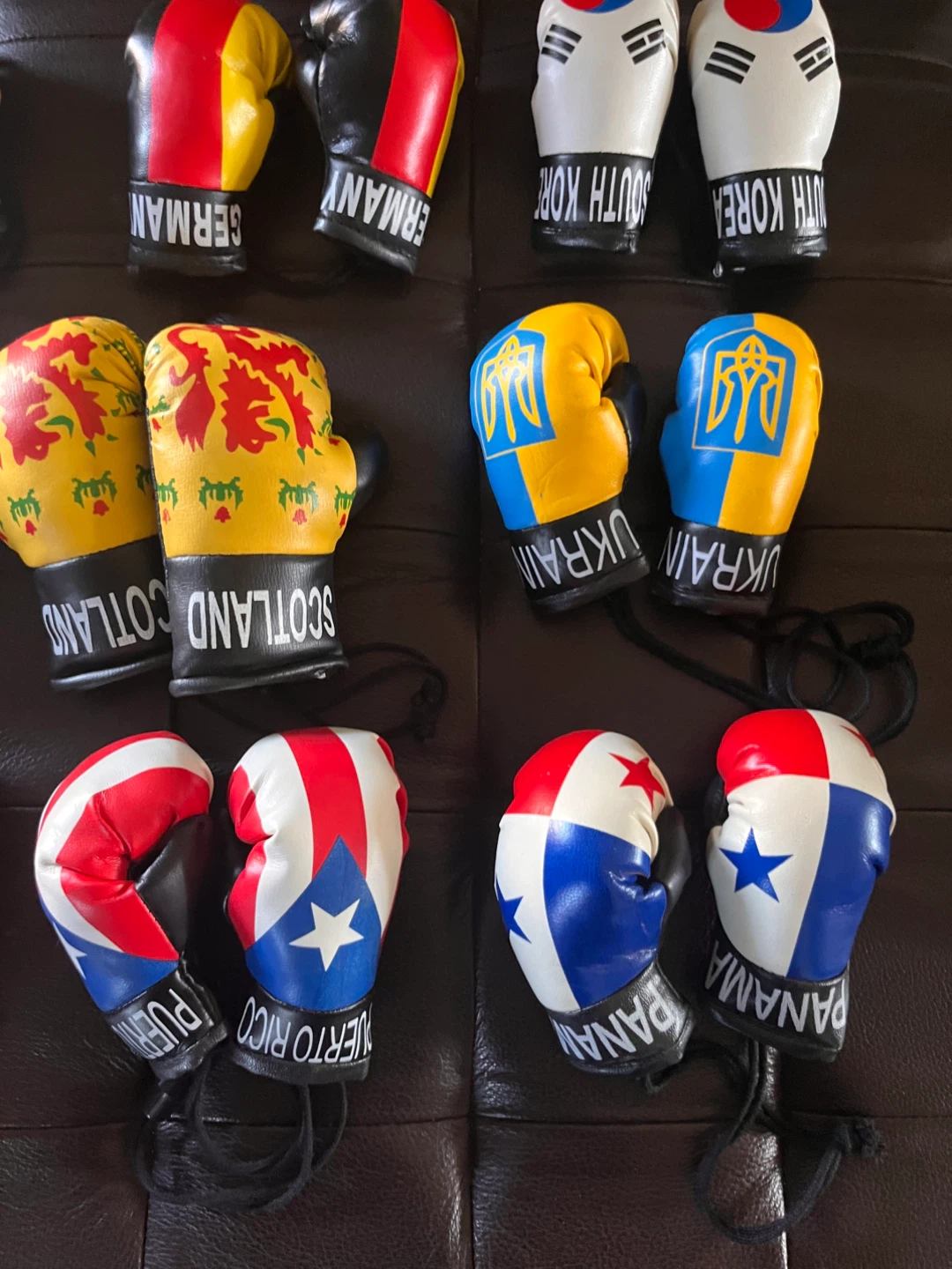 NEW — $10 Pair of Mini Boxing Gloves - International Flags Decor - photo 4