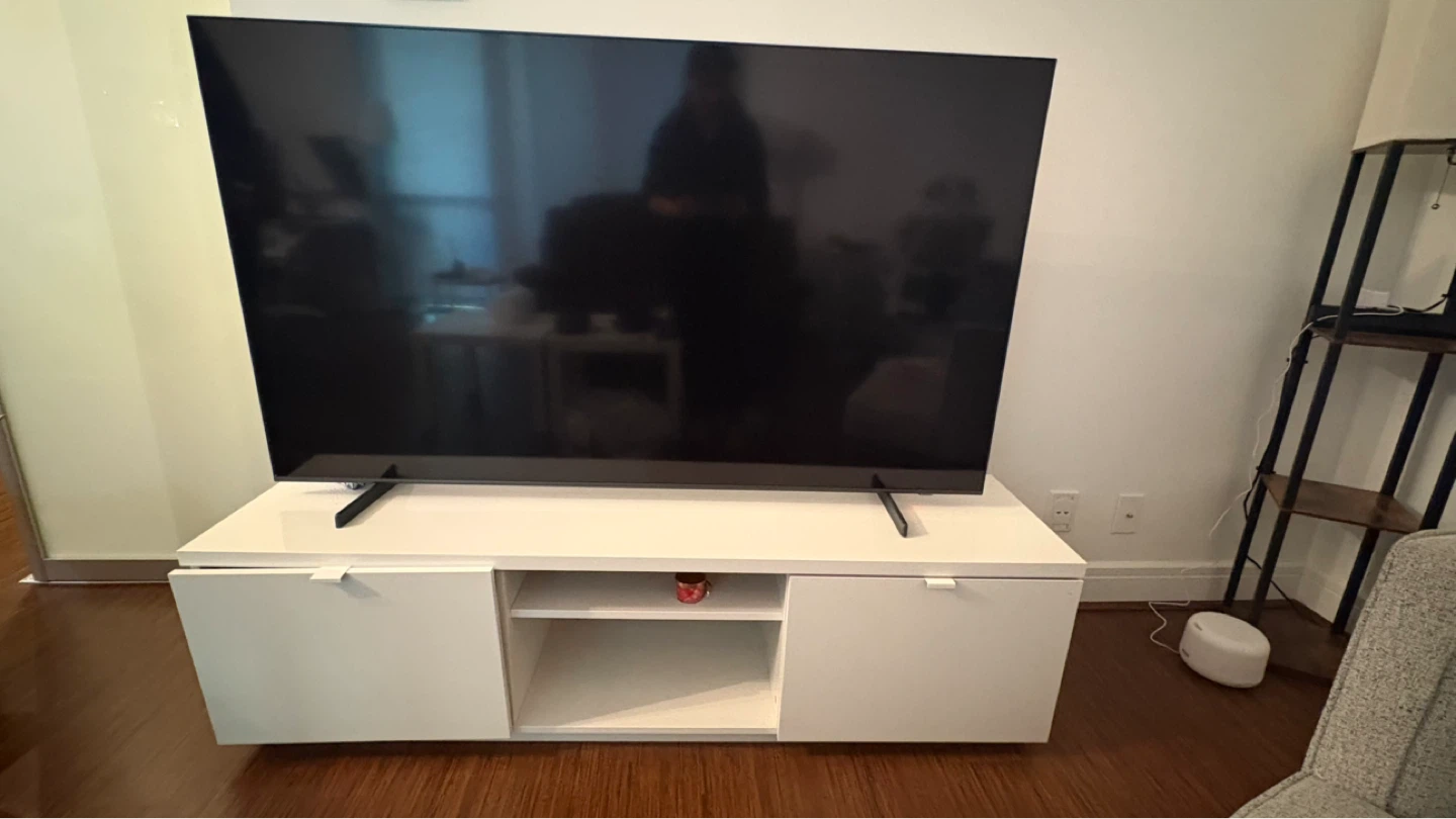 Ikea White TV Stand with Storage