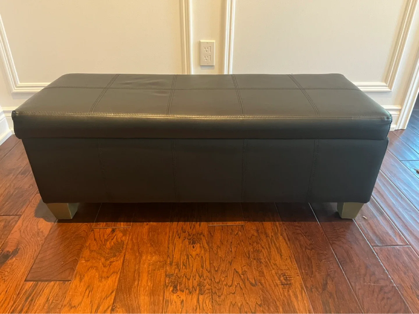 Black Ottoman with storage by Bouclair