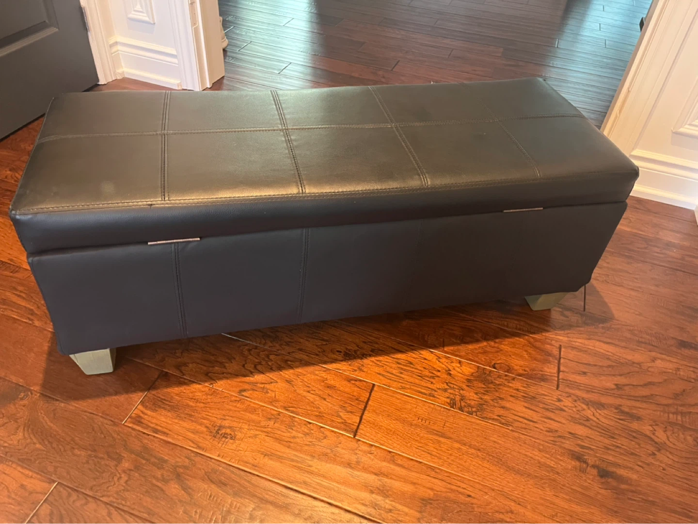Black Ottoman with storage by Bouclair - photo 3