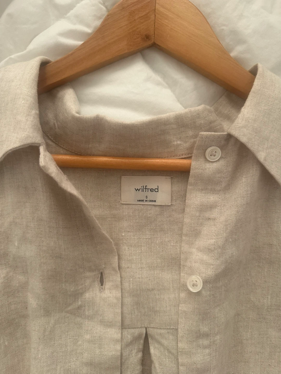 Wilfred Linen Short Sleeve Button-Up Shirt