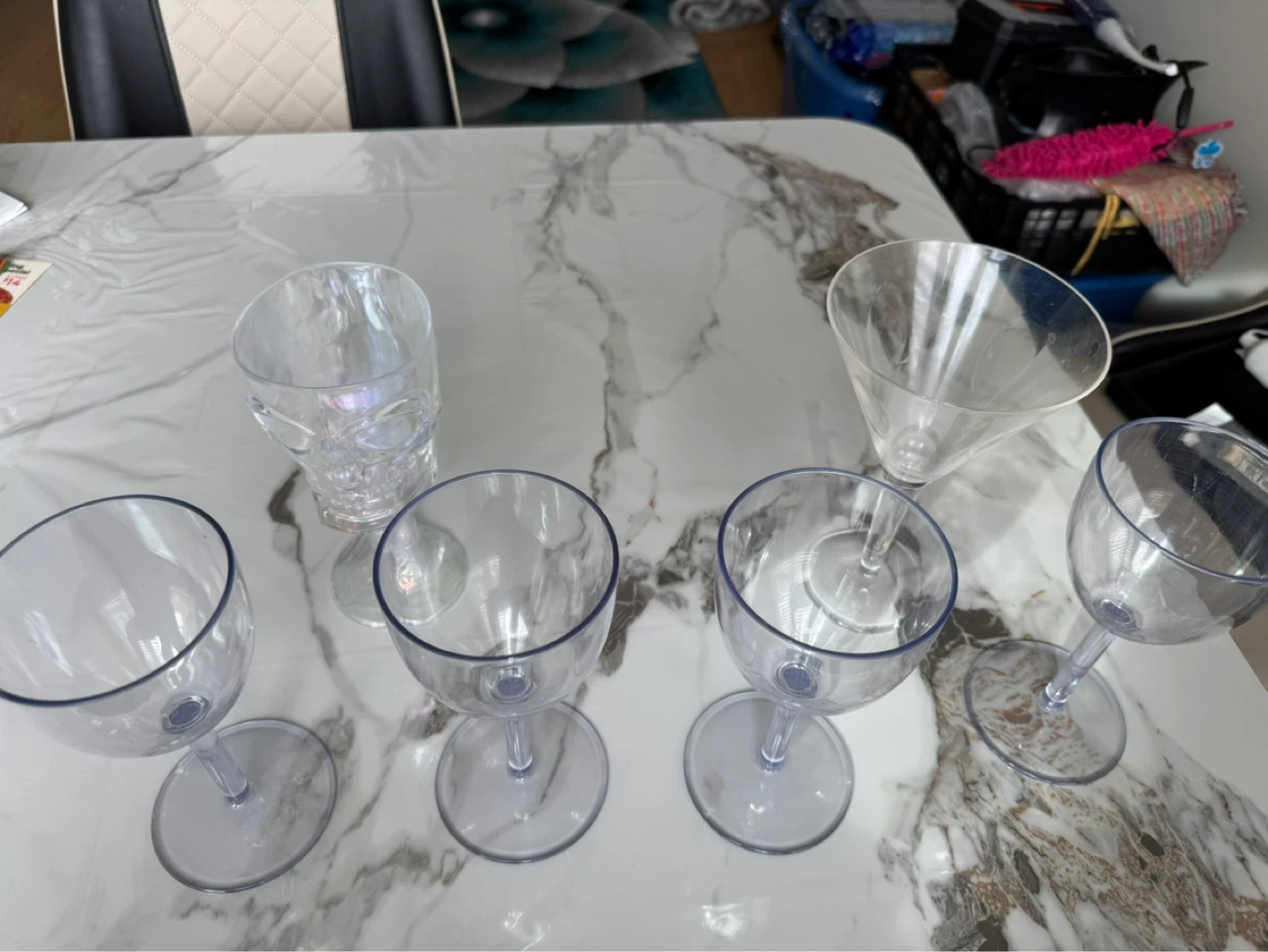 Plastic Novelty Drinkware - Skull, Martini, Wine Glasses
