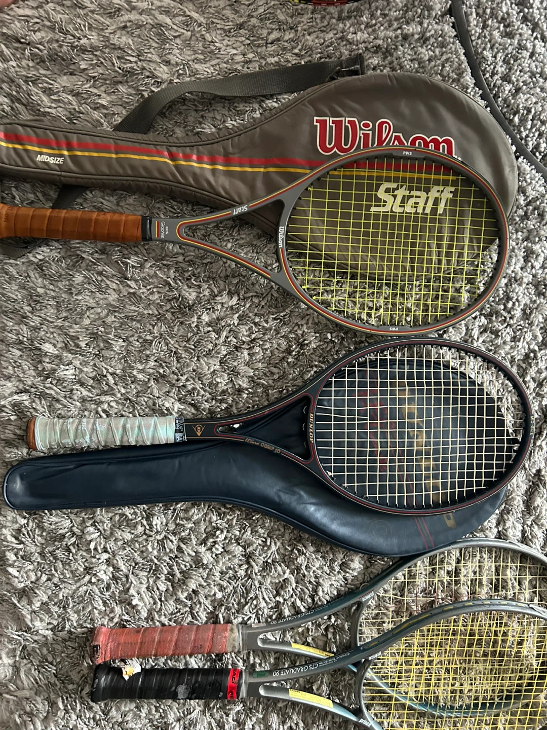 Vintage Prince and Dunlop only racquets