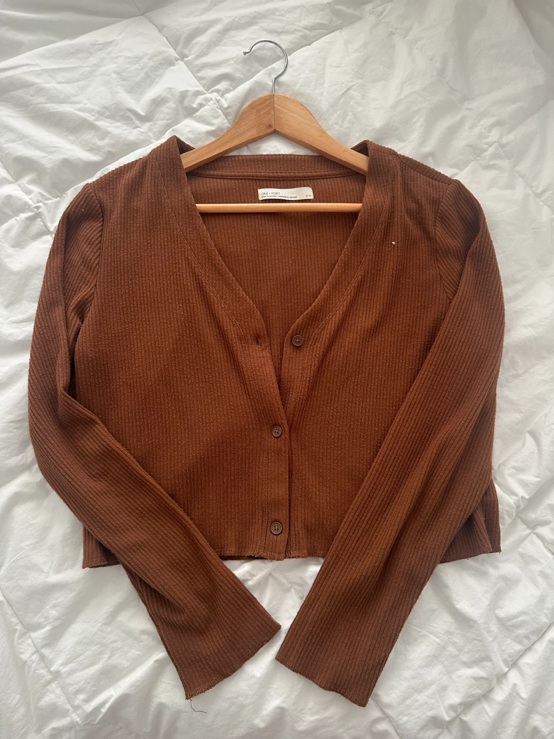 Oak + Fort Ribbed Cardigan
