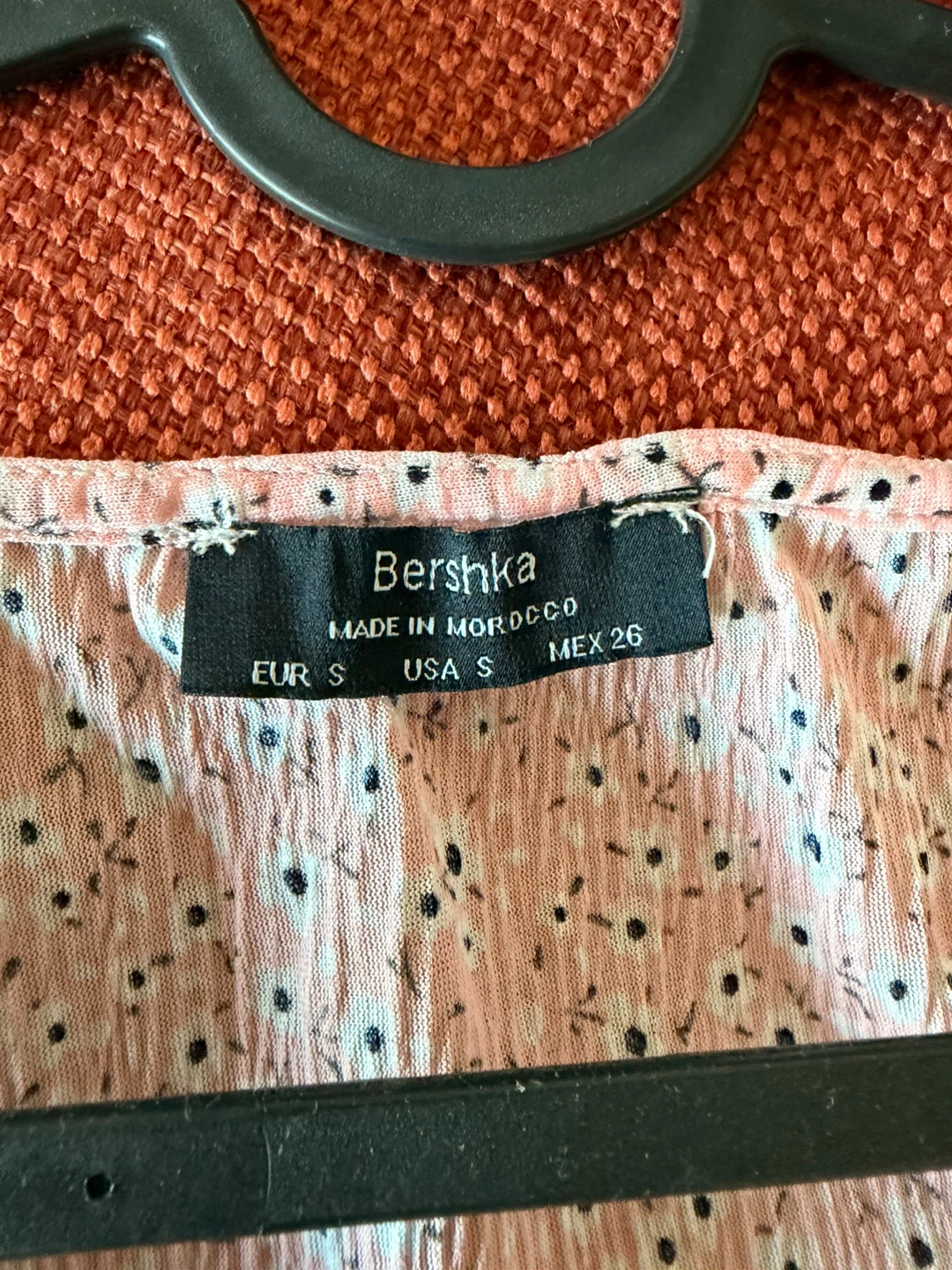 Bershka Pink Floral Long Sleeve Crop Top - Size S - photo 2