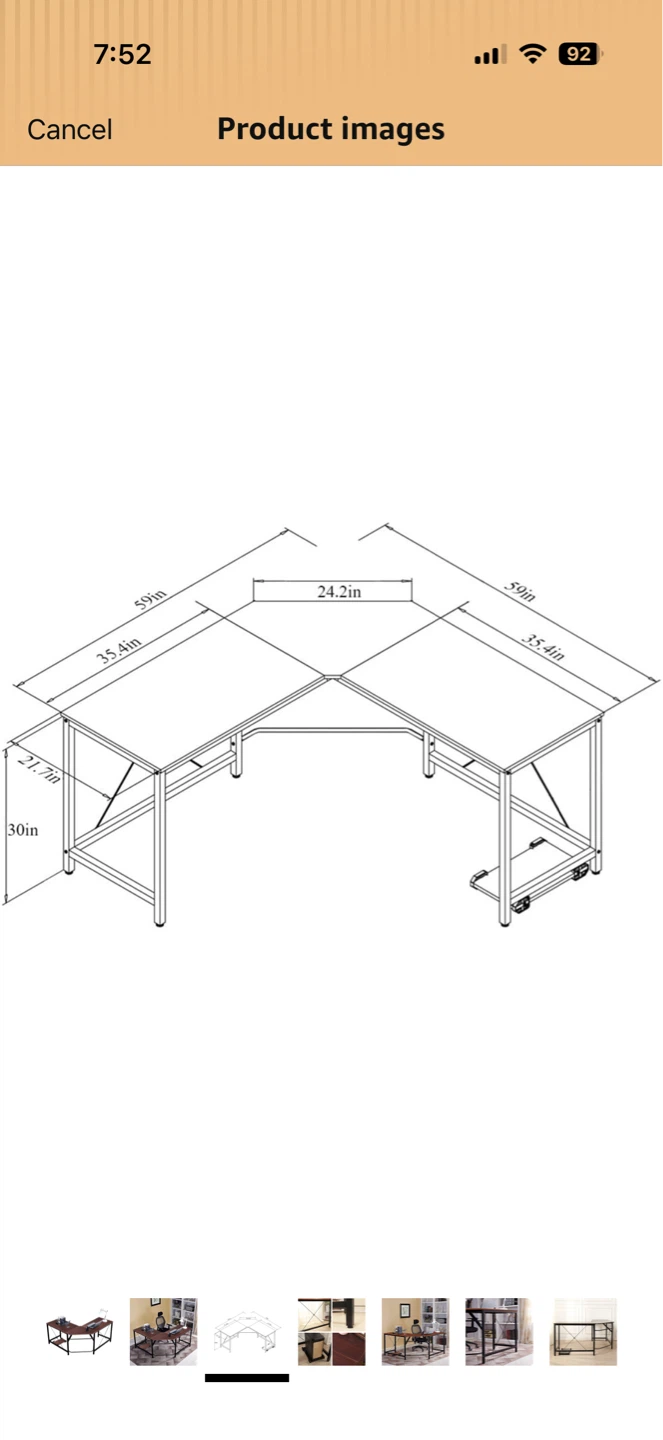 DlandHome L-Shaped Computer Desk - photo 2