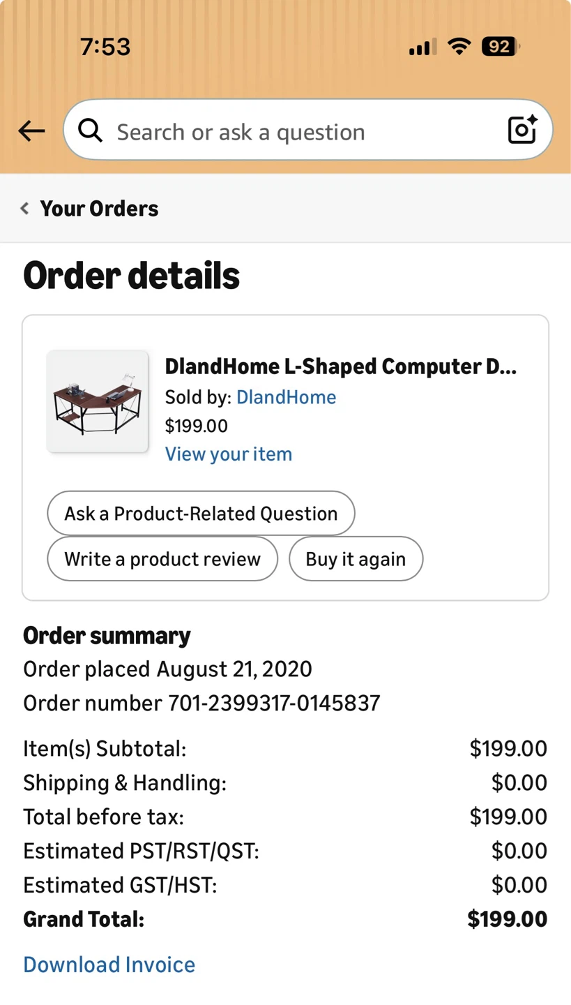 DlandHome L-Shaped Computer Desk - photo 5