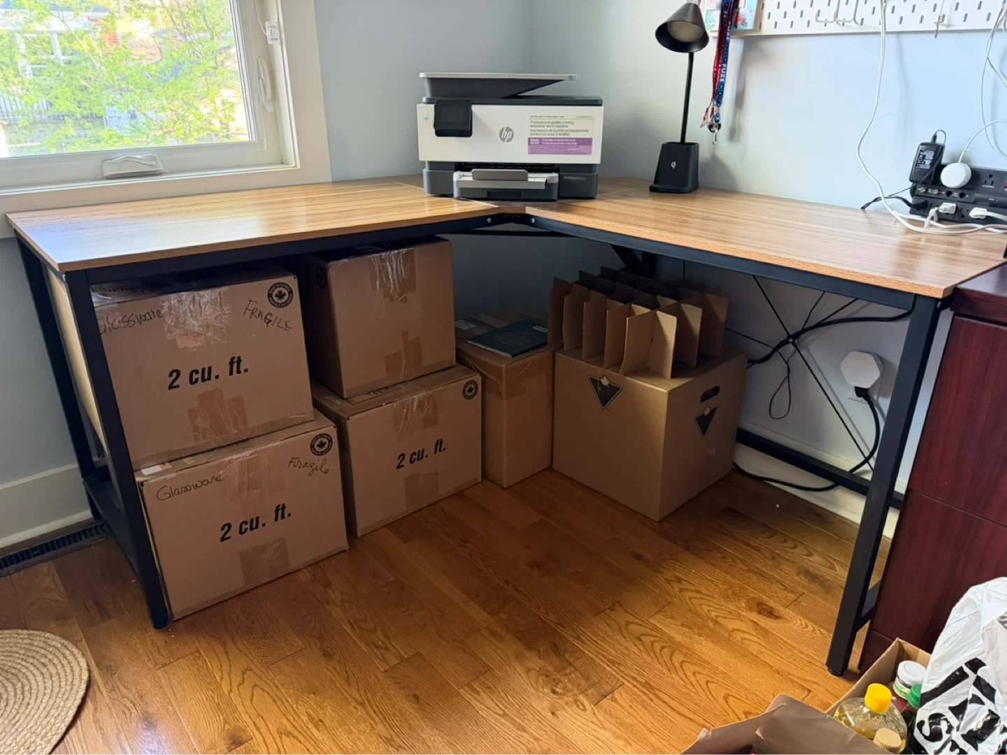 DlandHome L-Shaped Computer Desk