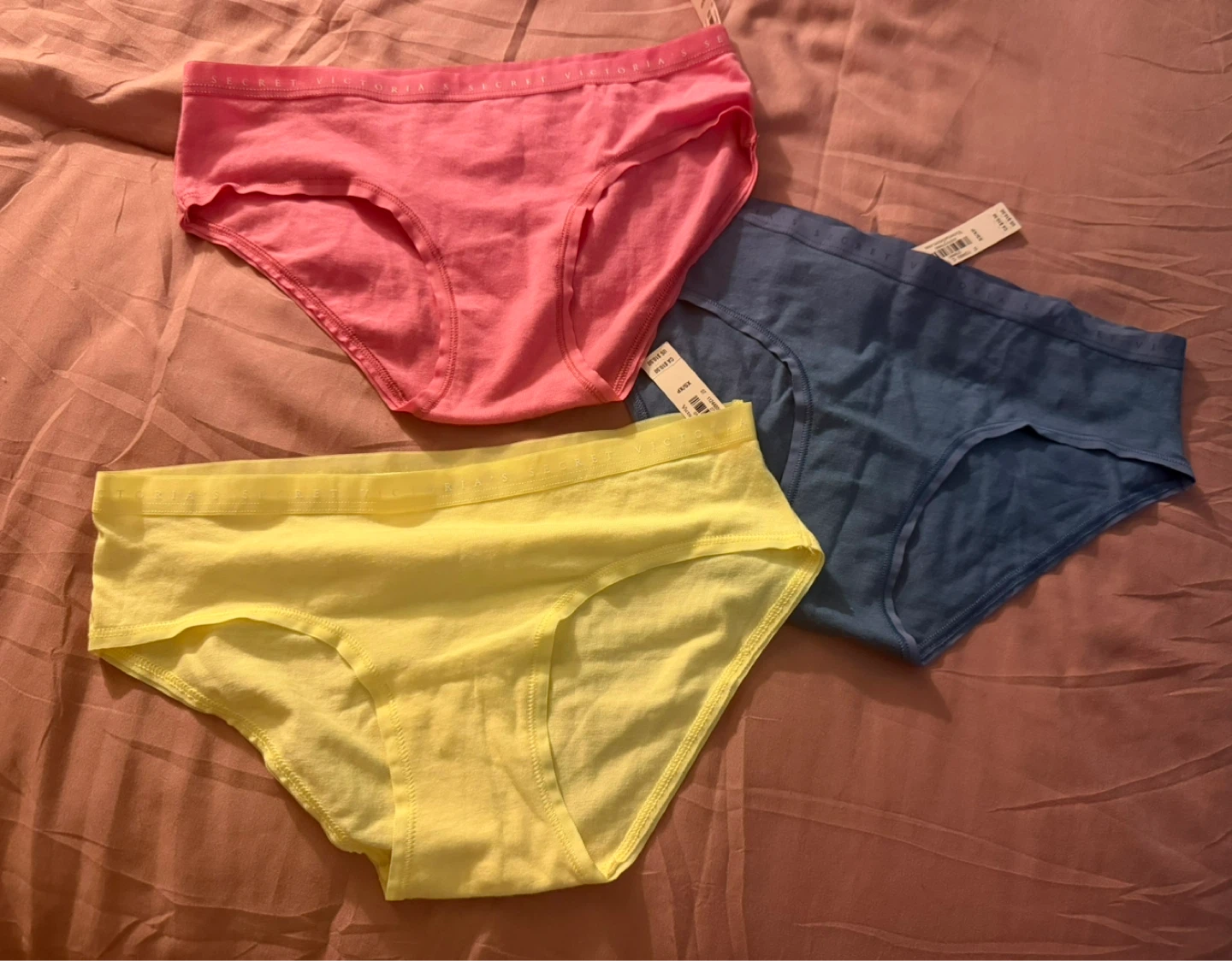 Victoria's Secret Cotton Brief Panty 3-Pack - Pink, Yellow, Blue - photo 2