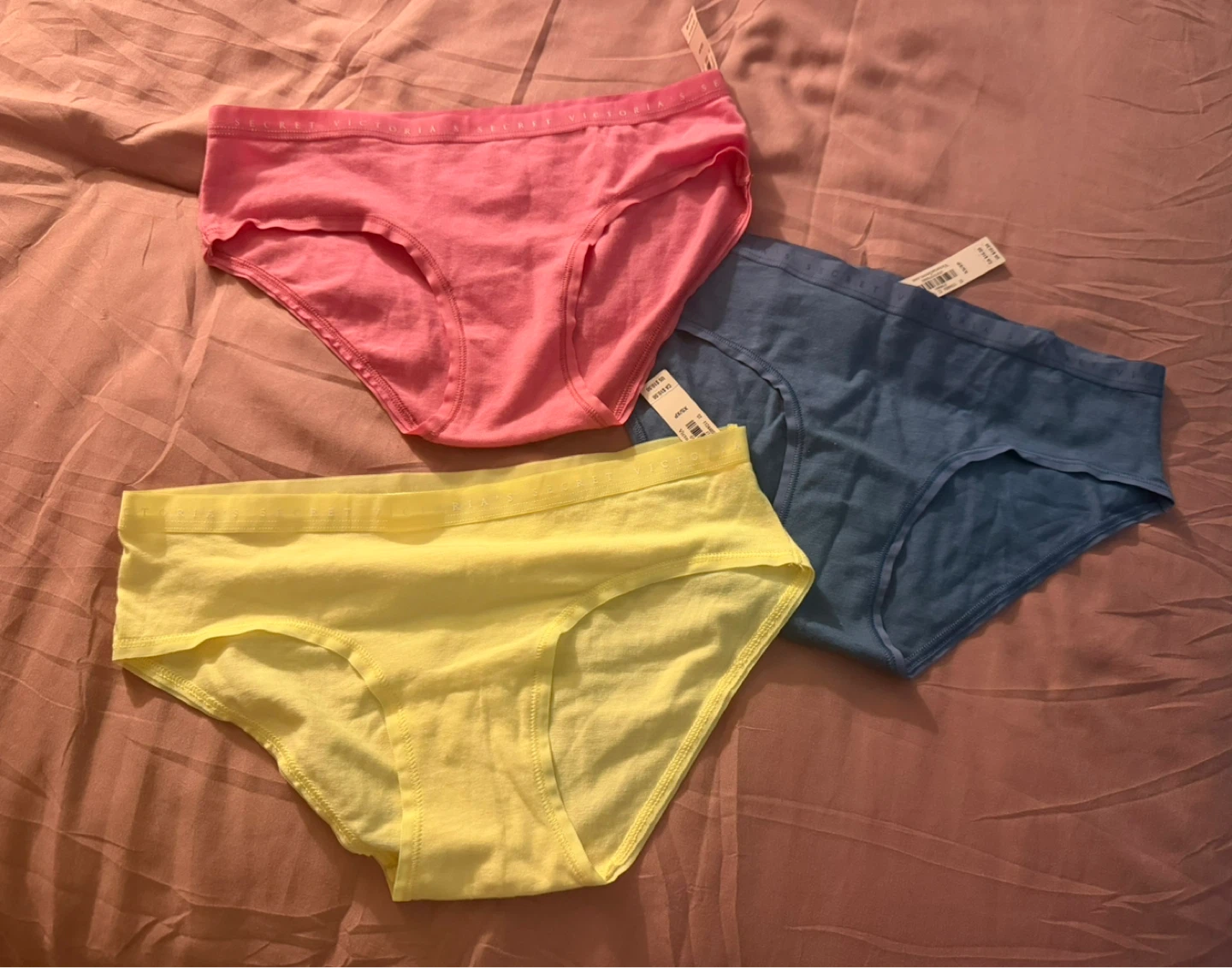 Victoria's Secret Cotton Brief Panty 3-Pack - Pink, Yellow, Blue