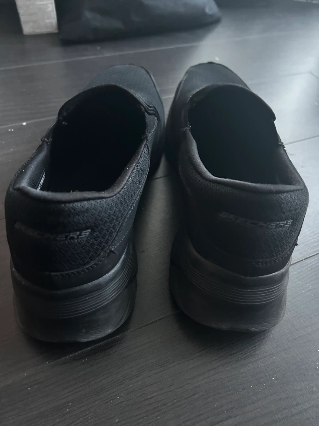 Skechers Black Slip-On Memory Foam Men’s Shoes
