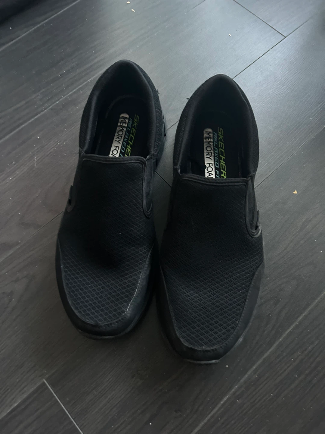 Skechers Black Slip-On Memory Foam Men’s Shoes - photo 2