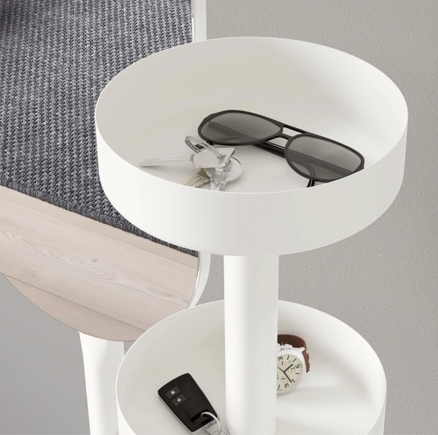 IKEA Lierskogen Valet Stand Mirror tray hook hanger - photo 4