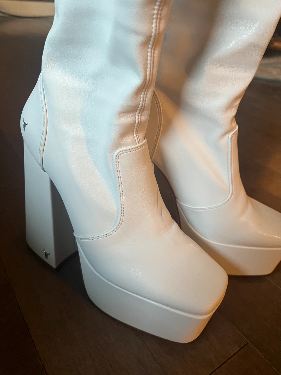 White Platform Go-Go Boots - photo 2