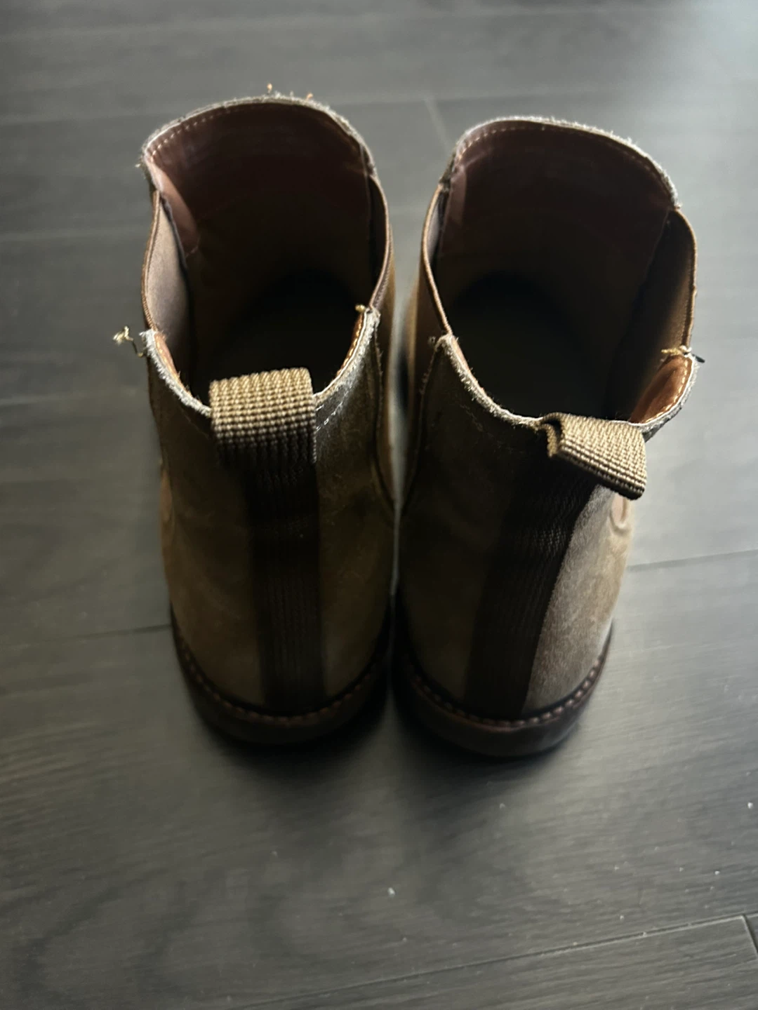 Brown Suede Chelsea Boots. Size UK 11 - photo 3
