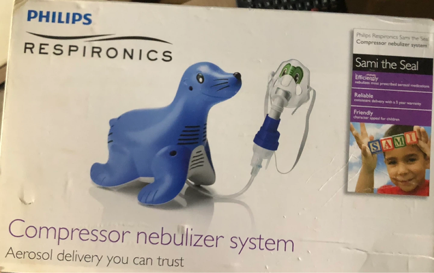 Philips Respironics Sami the Seal Compressor Nebulizer System