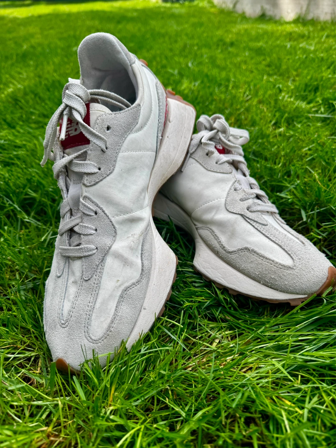 New Balance 327 sneakers white and red (moonbeam and Astro dust) - photo 4