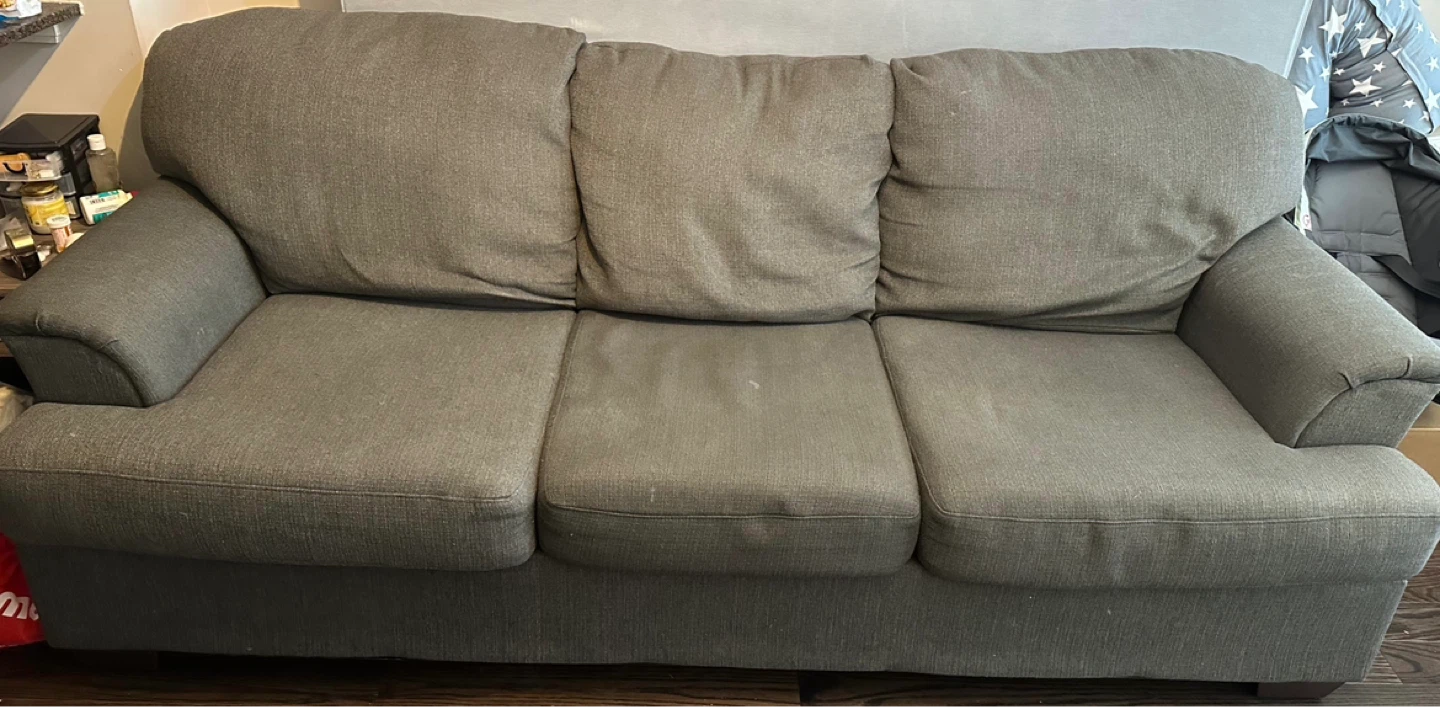 Grey 3 seater sofa - photo 3