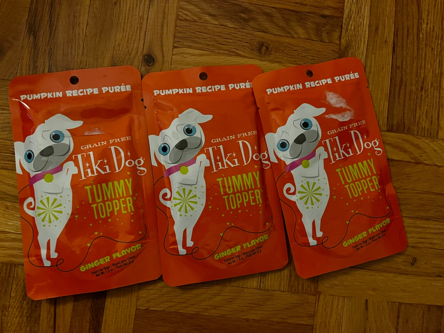 Tiki Dog Tummy Topper - Ginger Flavor (3 Pack)