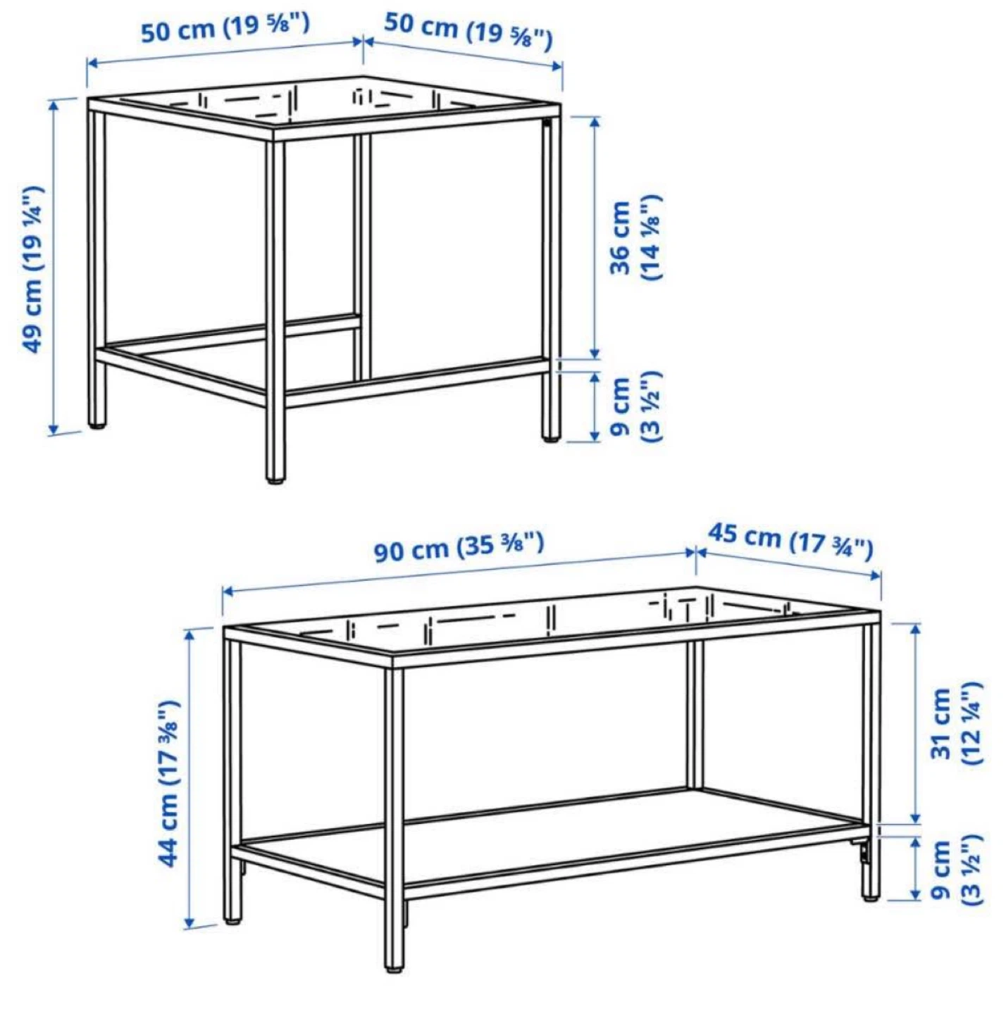 IKEA Nesting Coffee Table with Glass Top - photo 2