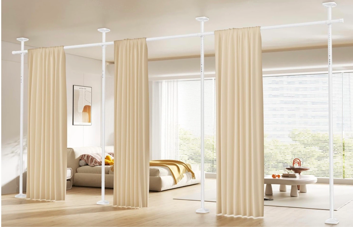 Factory Sealed No Drilling Wall Divider, Multipurpose