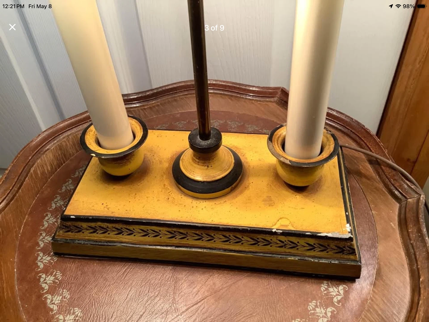 Unique Vt Italian Bouillotte Two Candle Stick Lamp 🐞 - photo 2