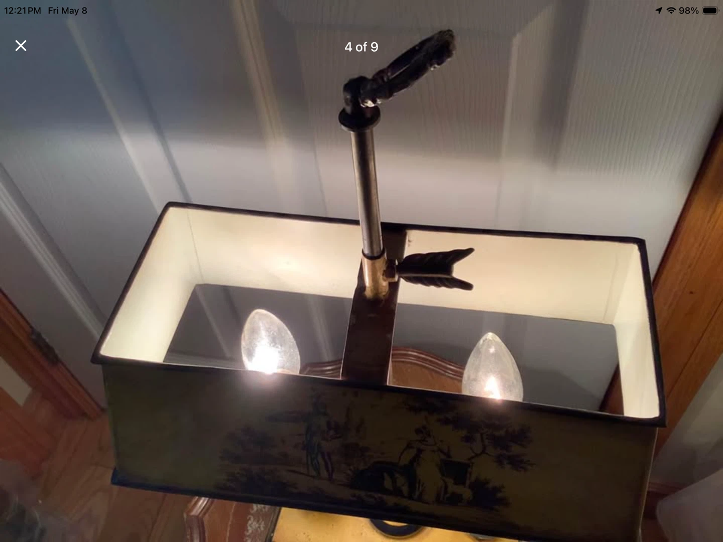 Unique Vt Italian Bouillotte Two Candle Stick Lamp 🐞 - photo 4