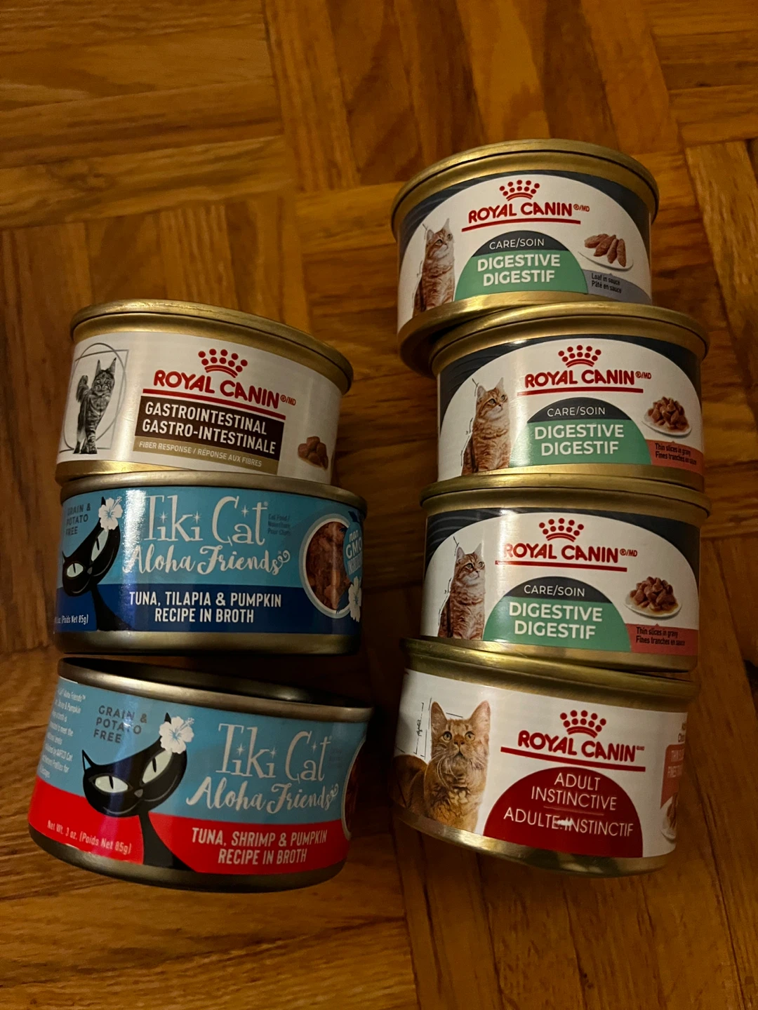Variety of cat food