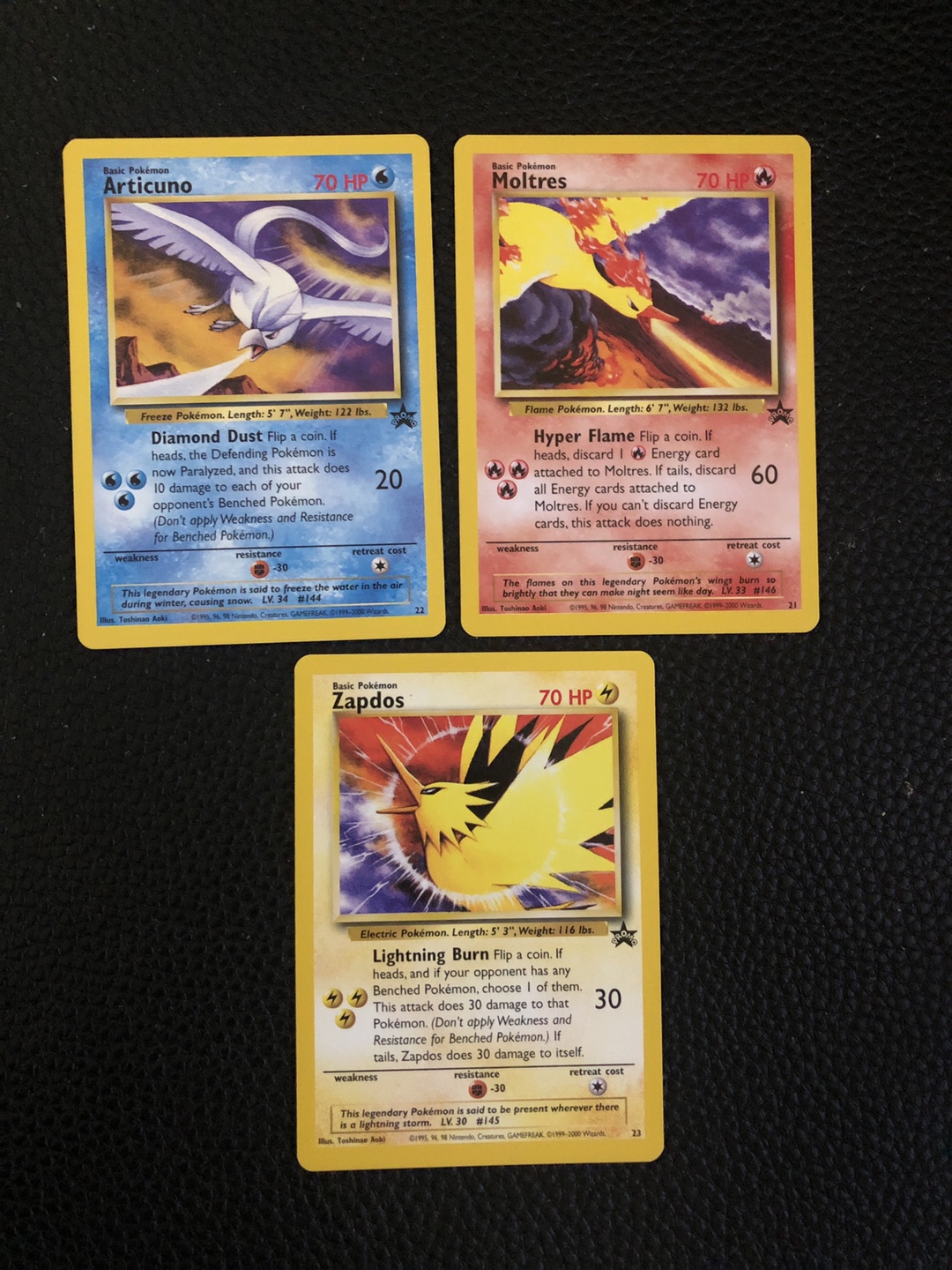 Legendary Bird Set Articuno, Moltres, Zapdos Pokemon
