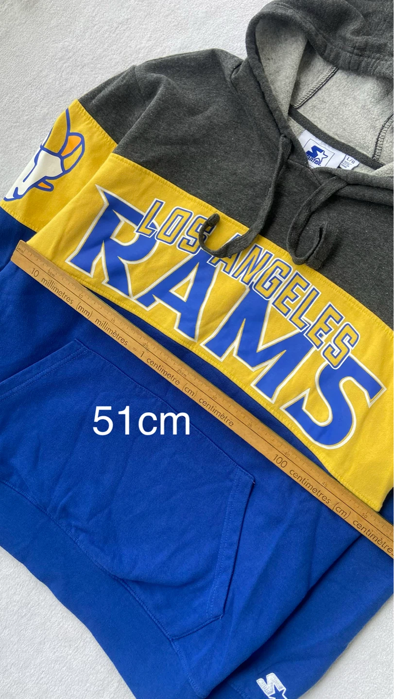 Starter Los Angeles Rams Colorblock Hoodie - photo 4