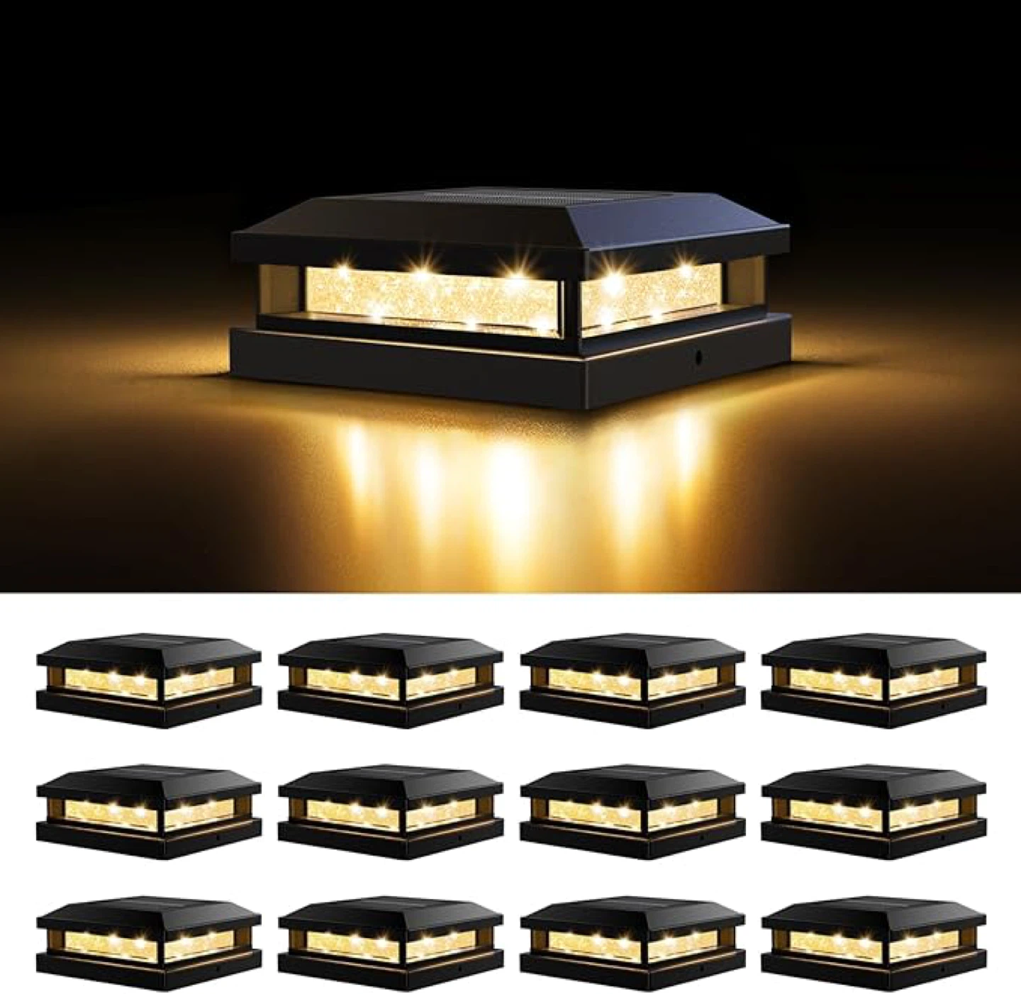 Solar Post Cap Lights (12 Pack)