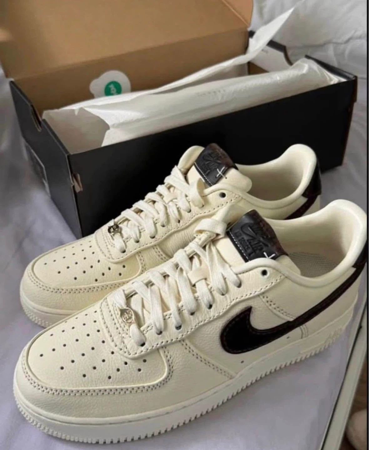 Nike Air Force 1 '07 Soft Pearl/Ghost-White Sneakers - photo 4