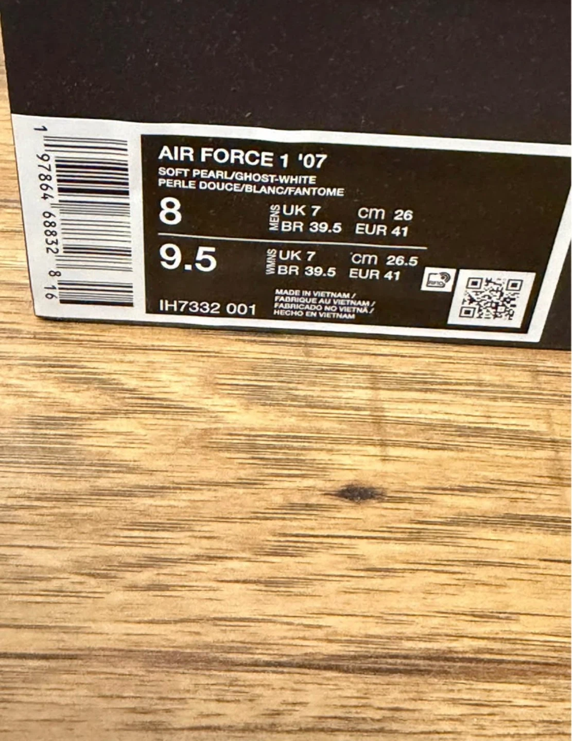Nike Air Force 1 '07 Soft Pearl/Ghost-White Sneakers - photo 5