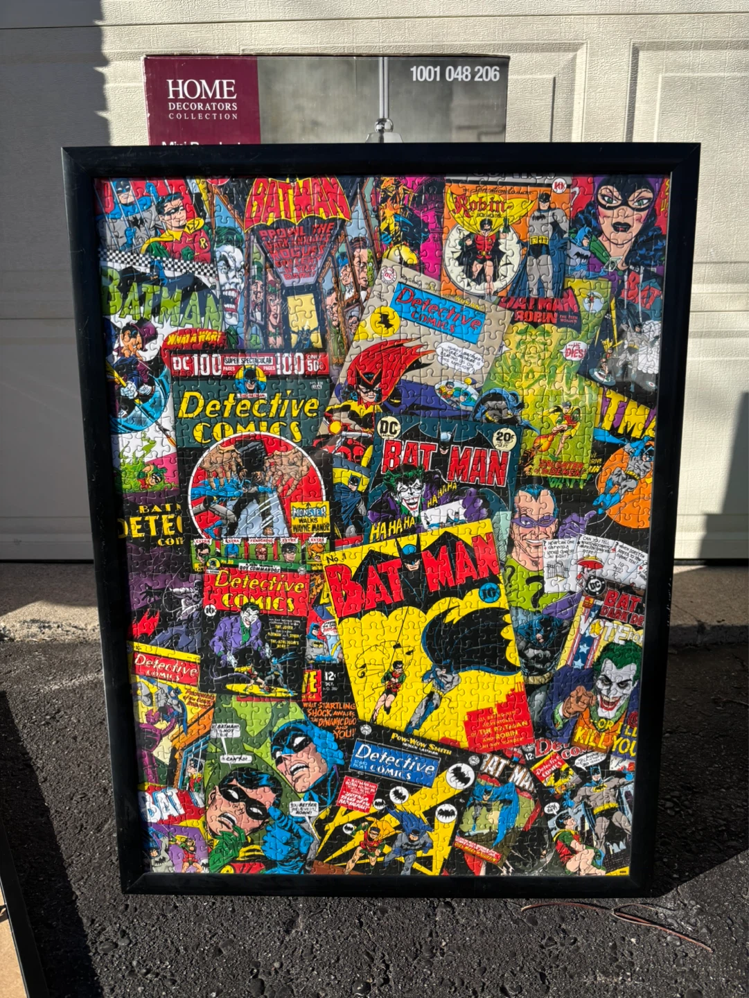 21*29 Batman Comic Collage Jigsaw Puzzle in Black Frame