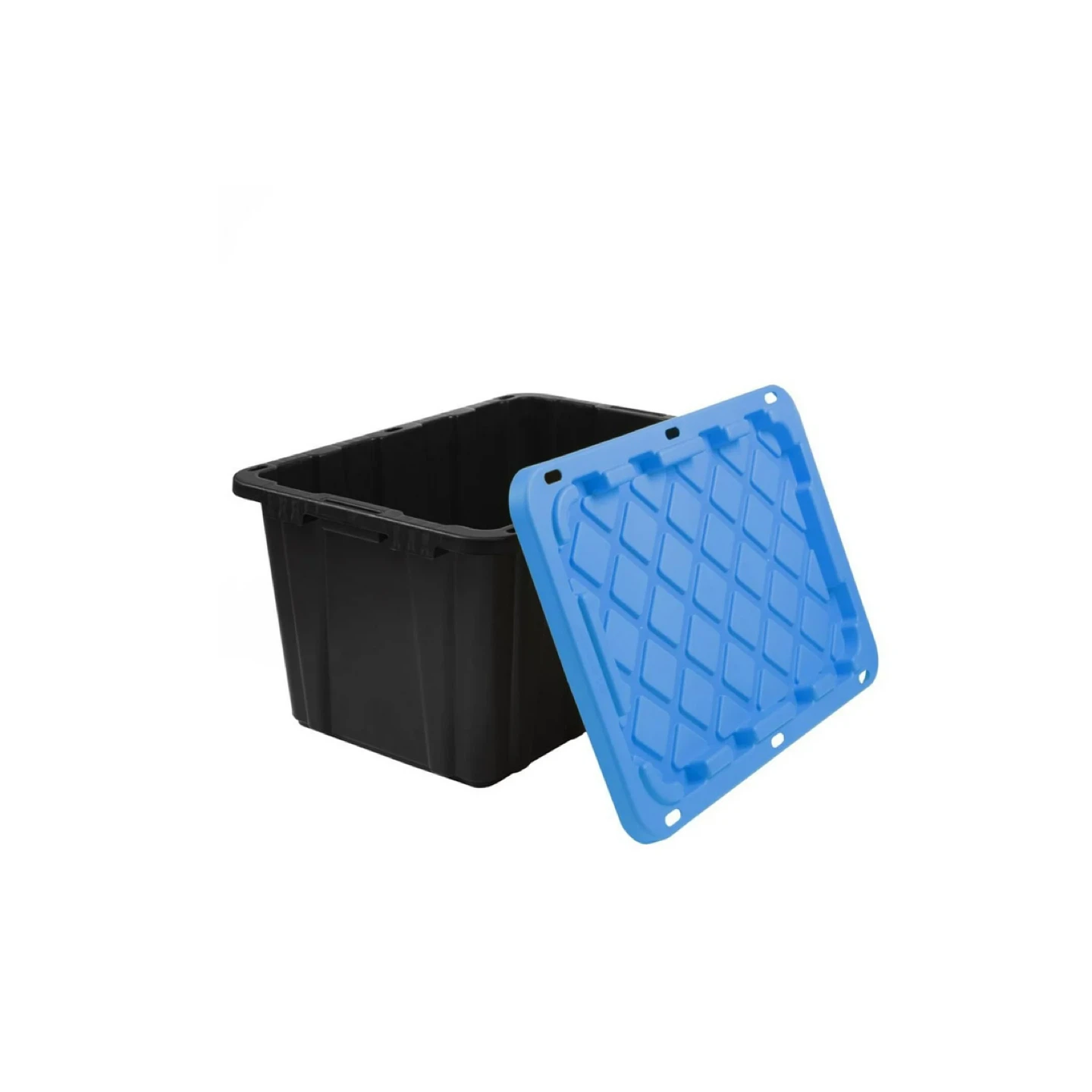 Black Storage Tote with Blue Lid - photo 2