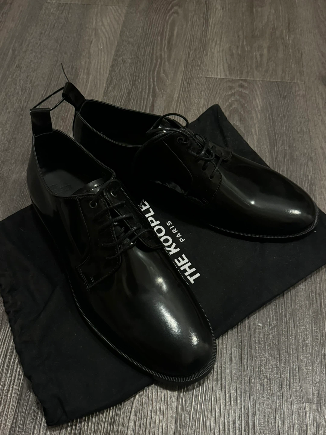 Made in Portugal - New - The Kooples Black Shiny Dress Shoes - photo 2