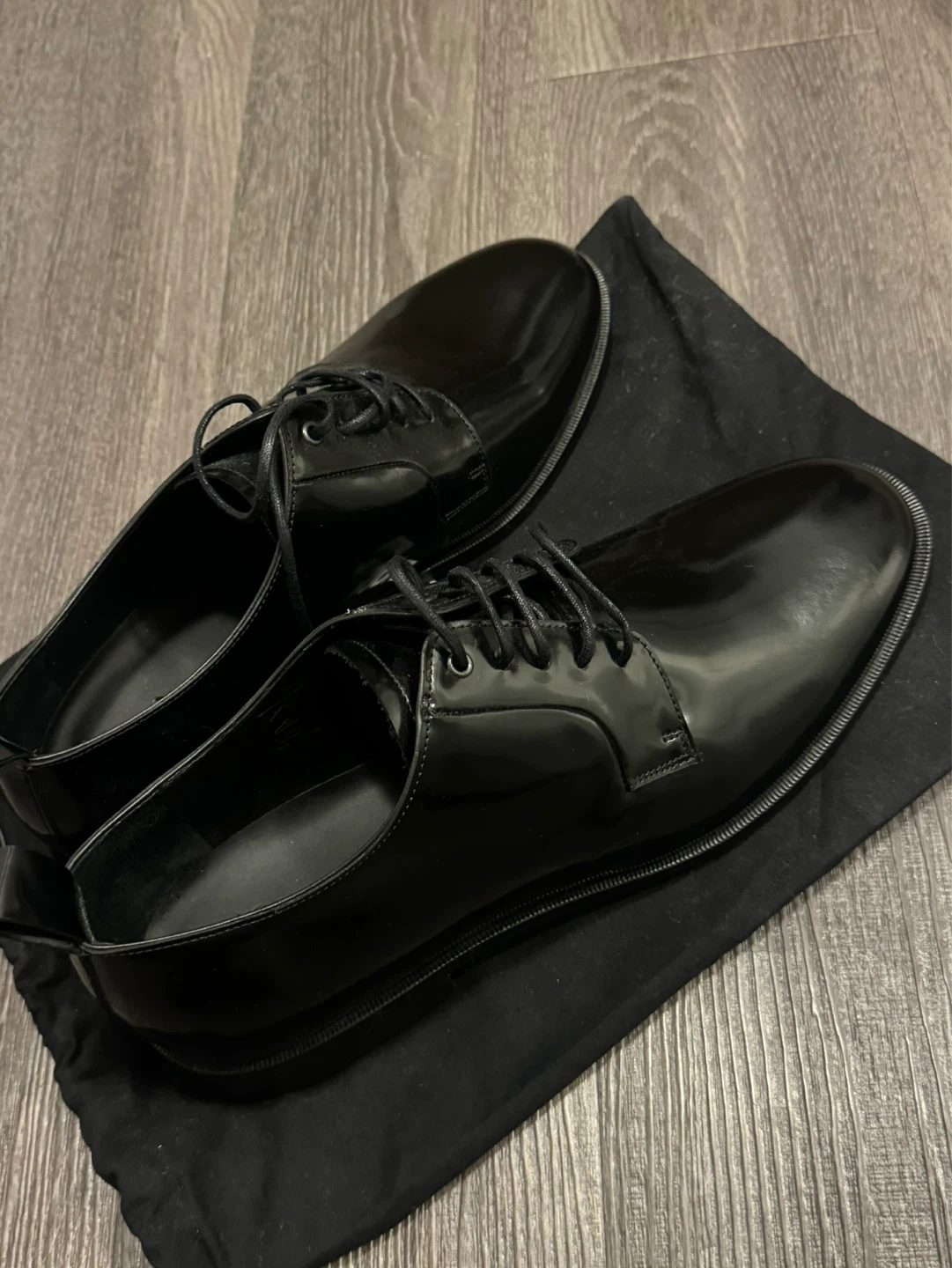 Made in Portugal - New - The Kooples Black Shiny Dress Shoes - photo 4