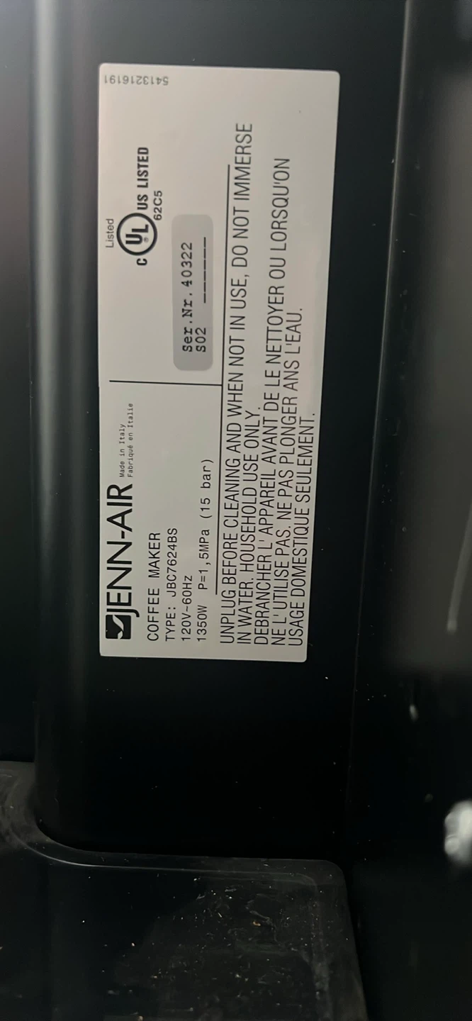 Jenn-Air JBC7624BS 00 Coffee Maker - photo 4